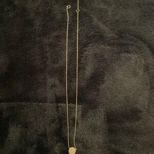 Yellow gold disc necklace